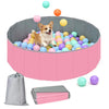 Dog Ball Pit, 40"×13.6" Foldable Balls Pit for Dogs, Pink, No Ball Included