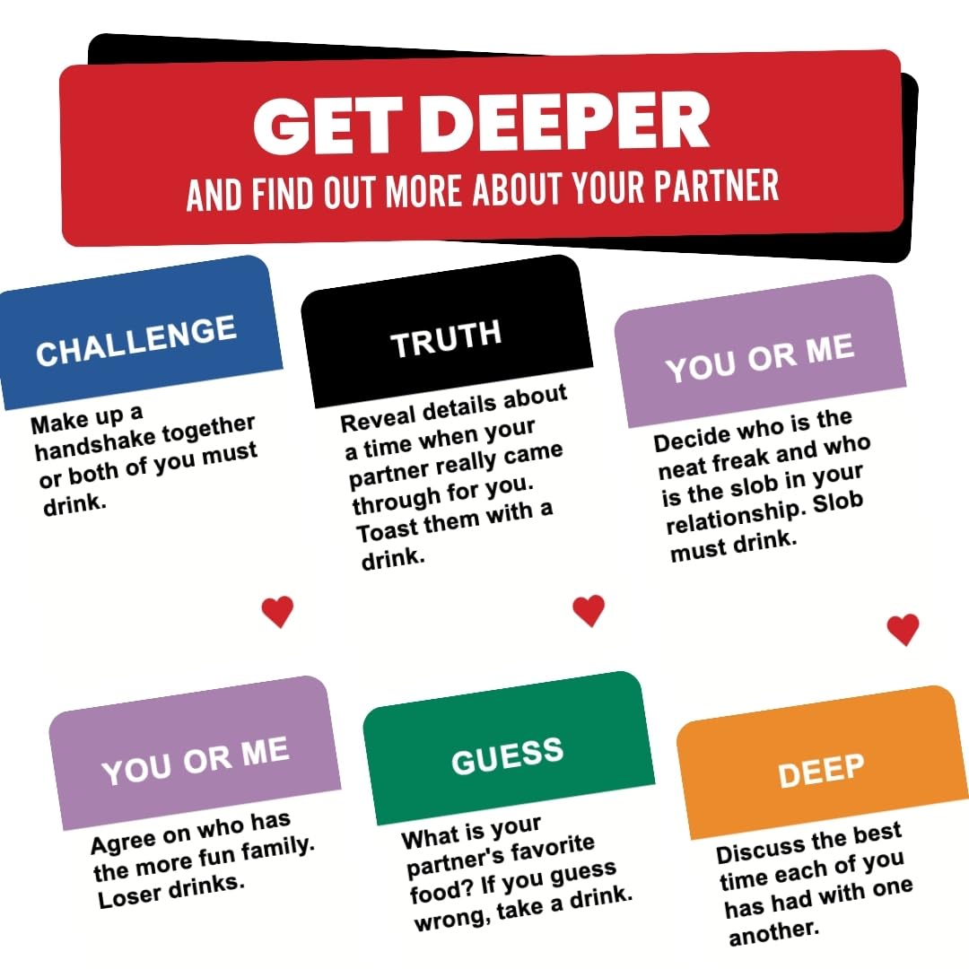Do or Drink Date Night - Couples Drinking Card Game for Adults, Fun Romantic Game for Two, Perfect for Game Night, Parties, or Gifts for Boyfriend