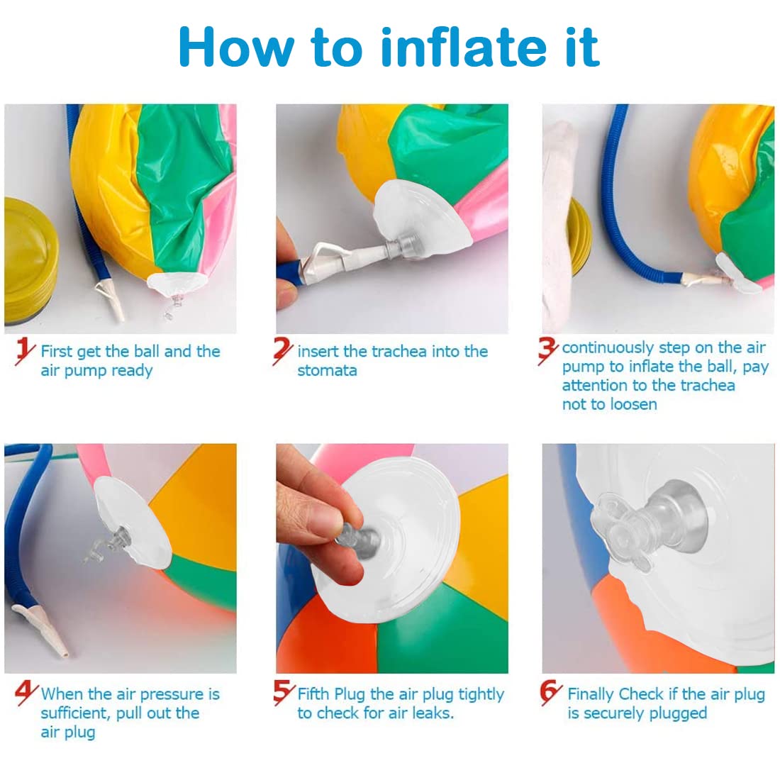 12'' Beach Balls for Kids: Inflatable Pool Ball Bulk Party Favors (30 Pack)