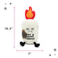 Punchkins “Not a Happy Camper” Marshmallow Campfire Plush - Funny Punny Stuffed Toy, Soft Weighted Novelty Gift Plushie for Teens & Adults