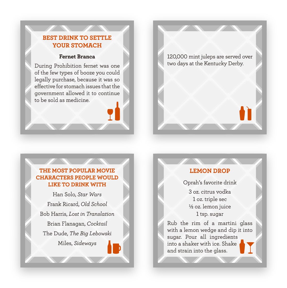 TableTopics Cocktail Party Question Card Game - 135 Conversation Starter Cards Featuring Questions, Facts, Quotes, and Mixed Drink Recipes, Fun Party