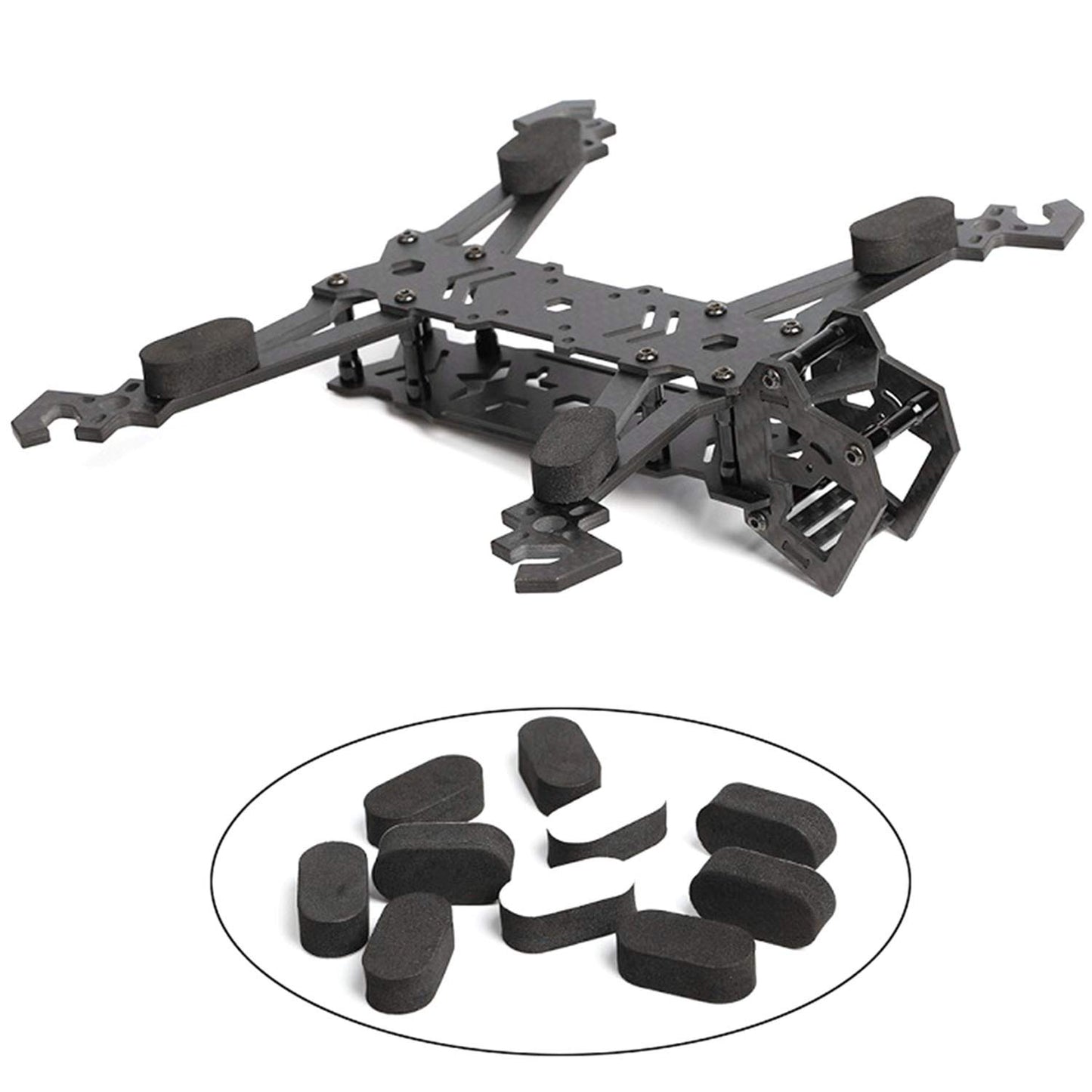 DGZZI 30pcs FPV M3 Sponge Landing Gear Skids Mat Feet Anti-Vibration Shockproof EVA Sponge Mat for ZMR QAV180 210 250 FPV RC Drone