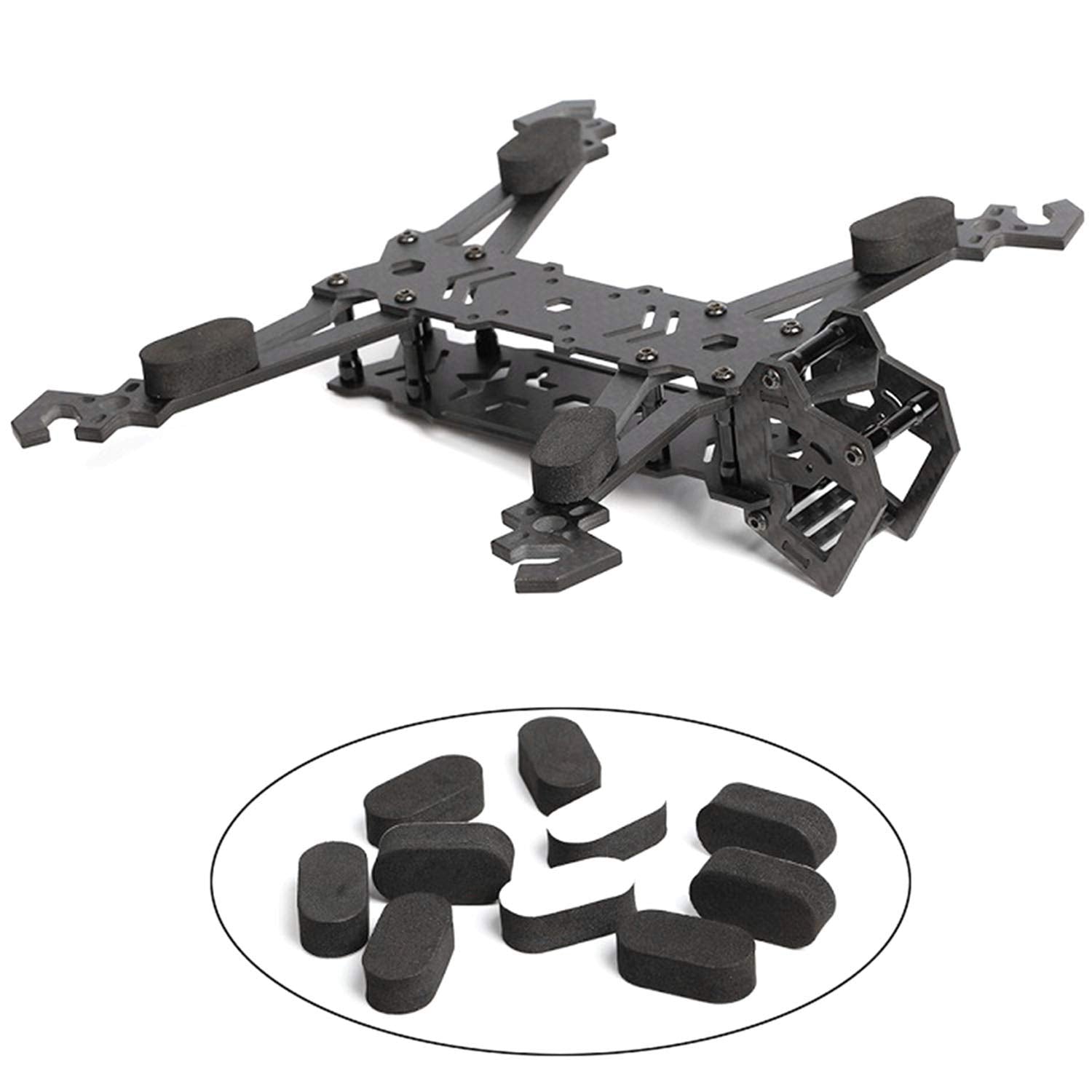 DGZZI 30pcs FPV M3 Sponge Landing Gear Skids Mat Feet Anti-Vibration Shockproof EVA Sponge Mat for ZMR QAV180 210 250 FPV RC Drone