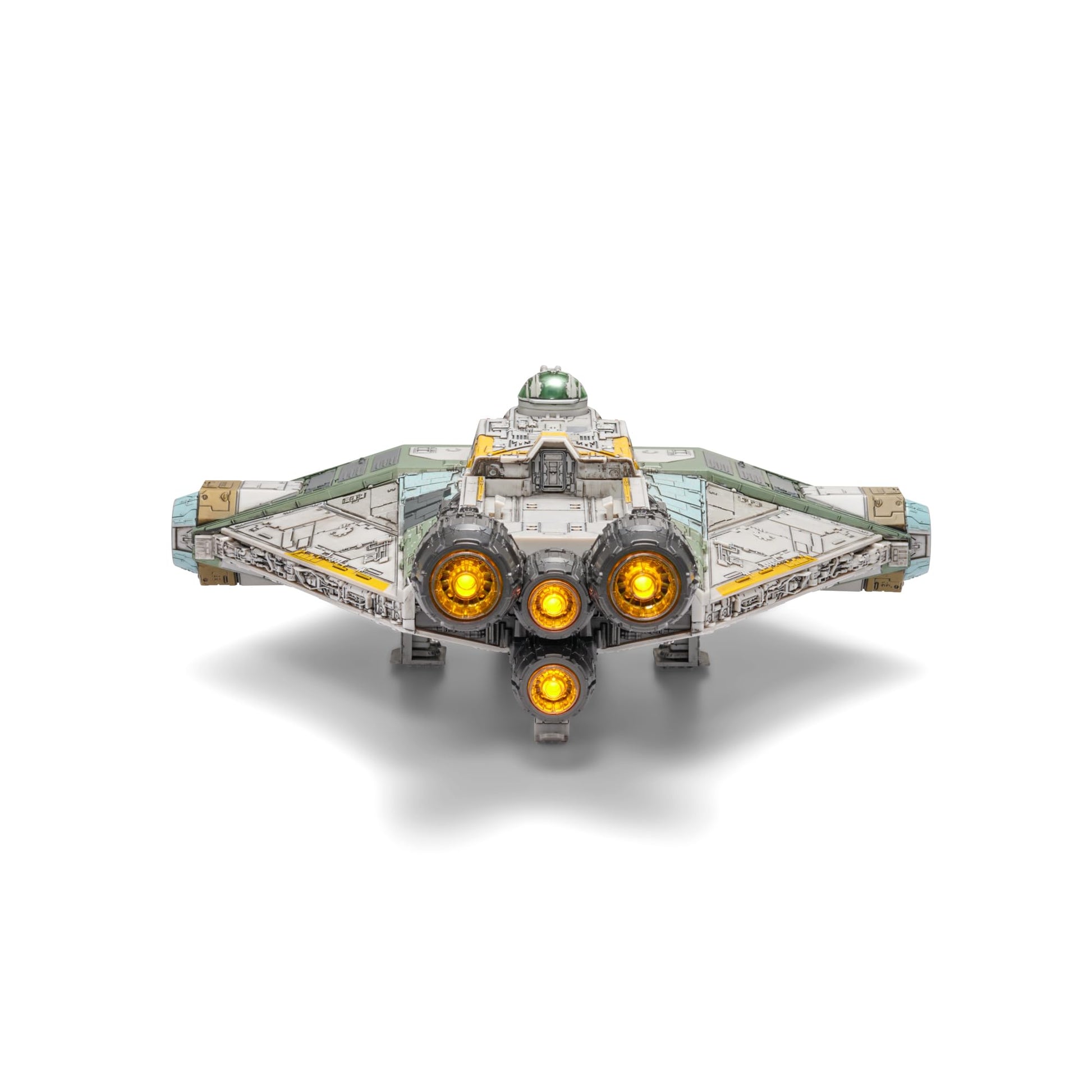 Star Wars Micro Galaxy Squadron Ghost Series 3-15-Inch Vehicle with Motion Activated Lights, Sounds, and 4 Micro Figures