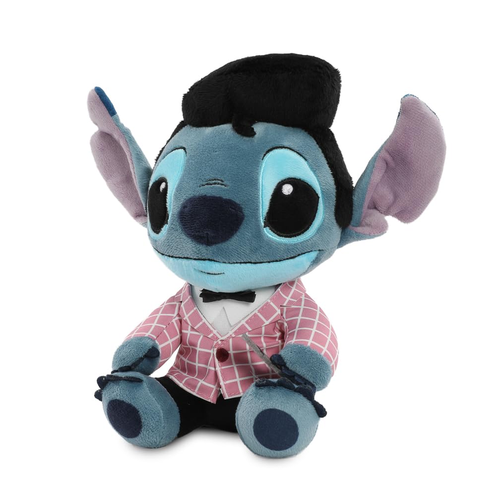 Disney Lilo and Stitch - Collectible Elvis Pink Checkered Stitch 8 Inch Stuffed Plush Phunny Figure, by Kidrobot