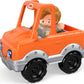 Fisher-Price Little People Toddler Toy Help A Friend Pick Up Truck Orange Vehicle & Figure for Pretend Play Ages 1+ Years