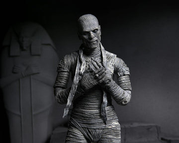 NECA Universal Monsters Mummy 7IN Ultimate AF Black & White VER