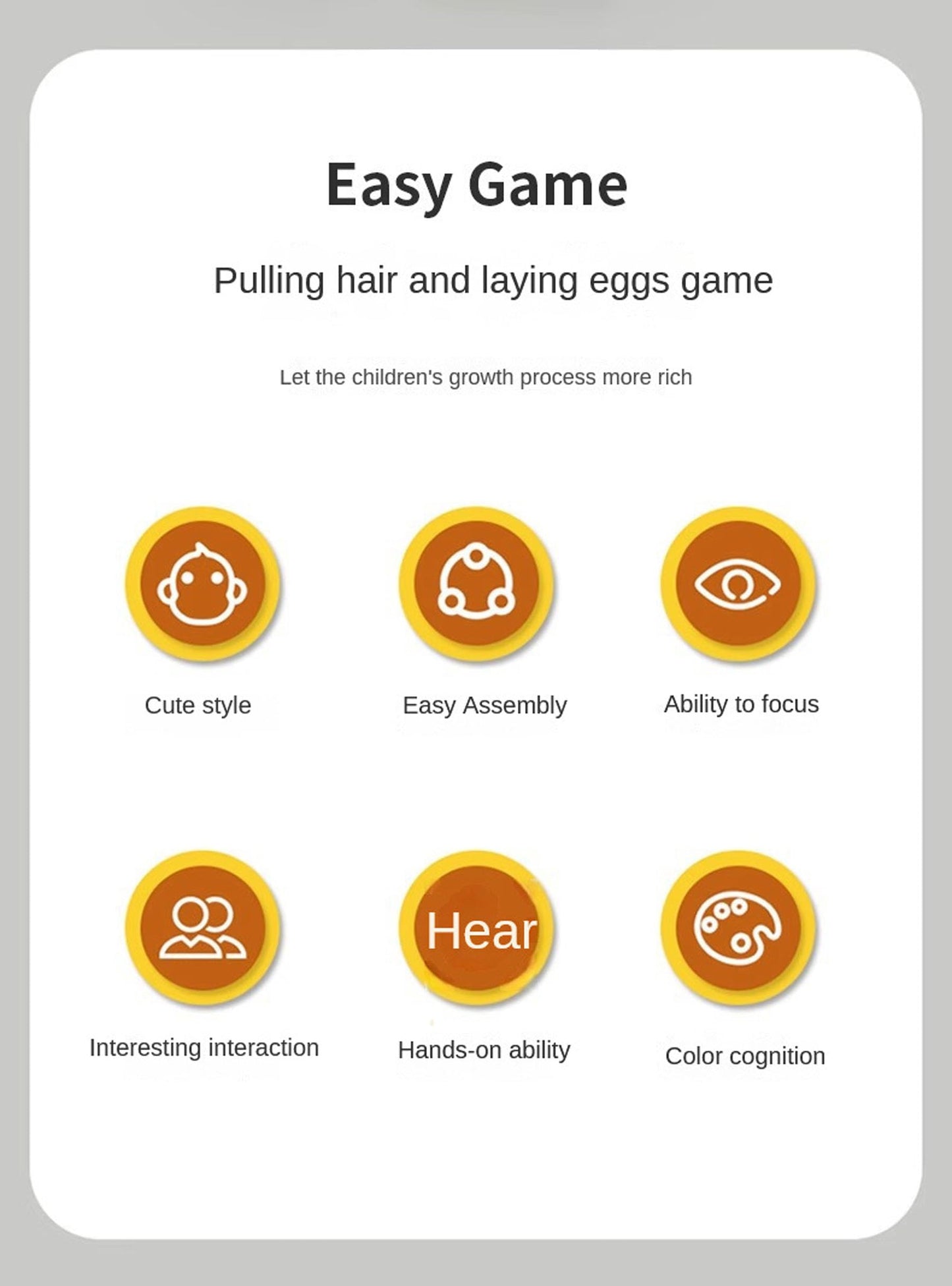 RHSEDD Hen Laying and Plucking Tabletop Game Parent-Child Interactive Children's Game for 2-4 Players Exercises Hand-Eye Coordination