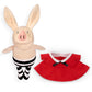 YOTTOY Olivia the Pig Plush Doll - Olivia Stuffed Animal Inspired by the Olivia Books by Ian Falconer, Soft 11 Inch Storybook Pig Plush Toy with Red
