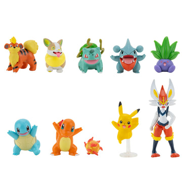 Pokemon Multipack 10 Pack - Pikachu, Squirtle, Bulbasaur, Charmander, Froakie, Yamper, Gible, Growlithe, Oddish, Cinderace