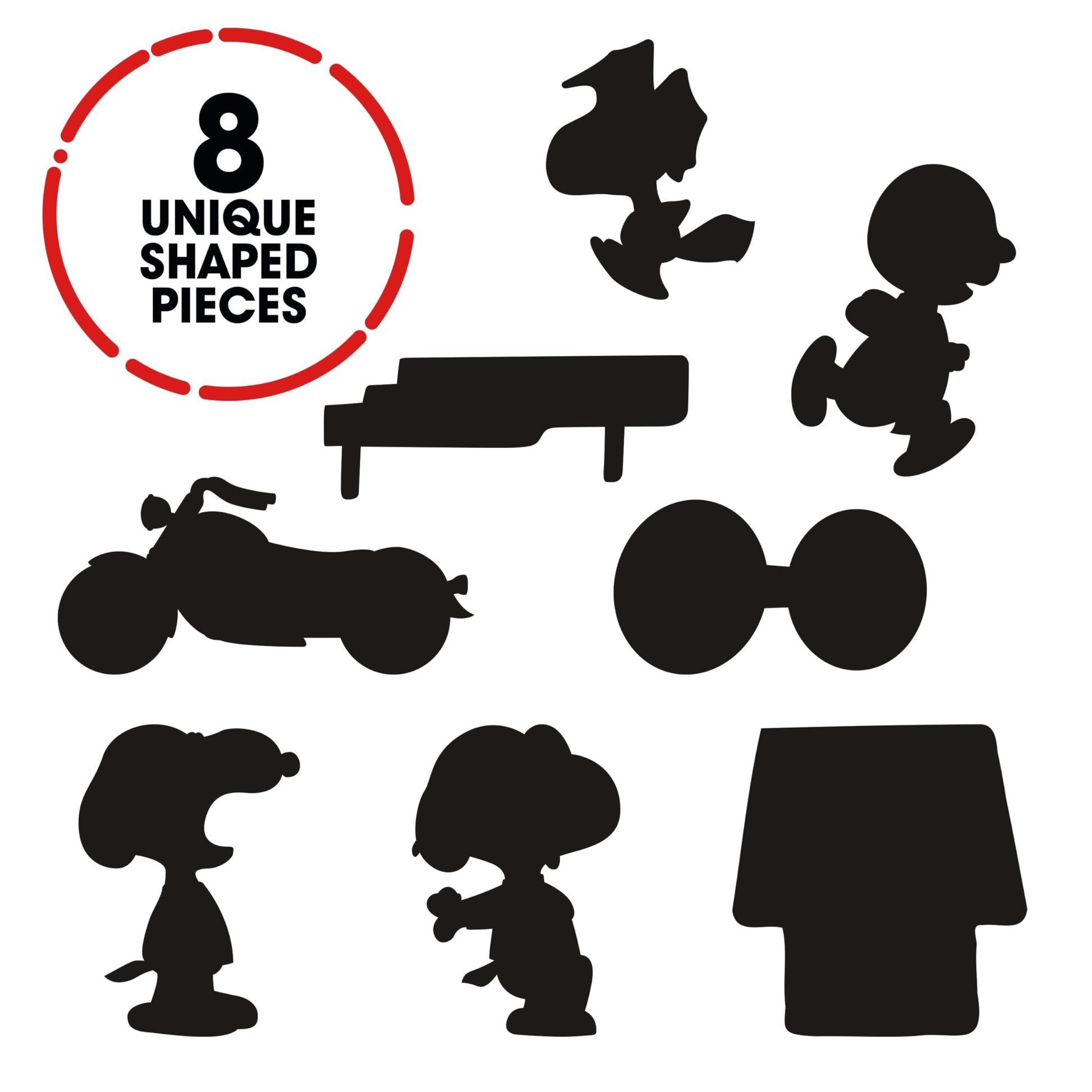 AQUARIUS Peanuts Snoopy Joe Cool Uniquely Shaped 1000 Piece Jigsaw Puzzle