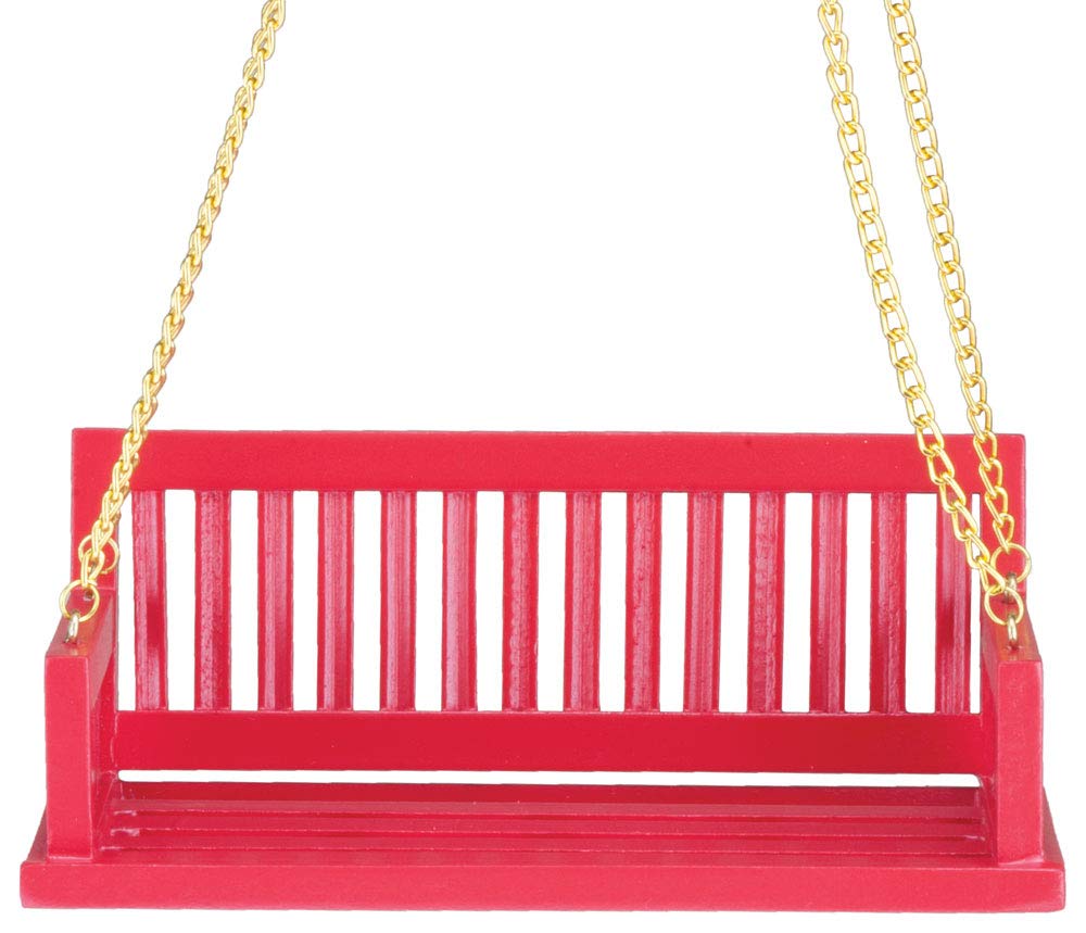 Classics by Handley Dollhouse Miniature Red Porch Swing