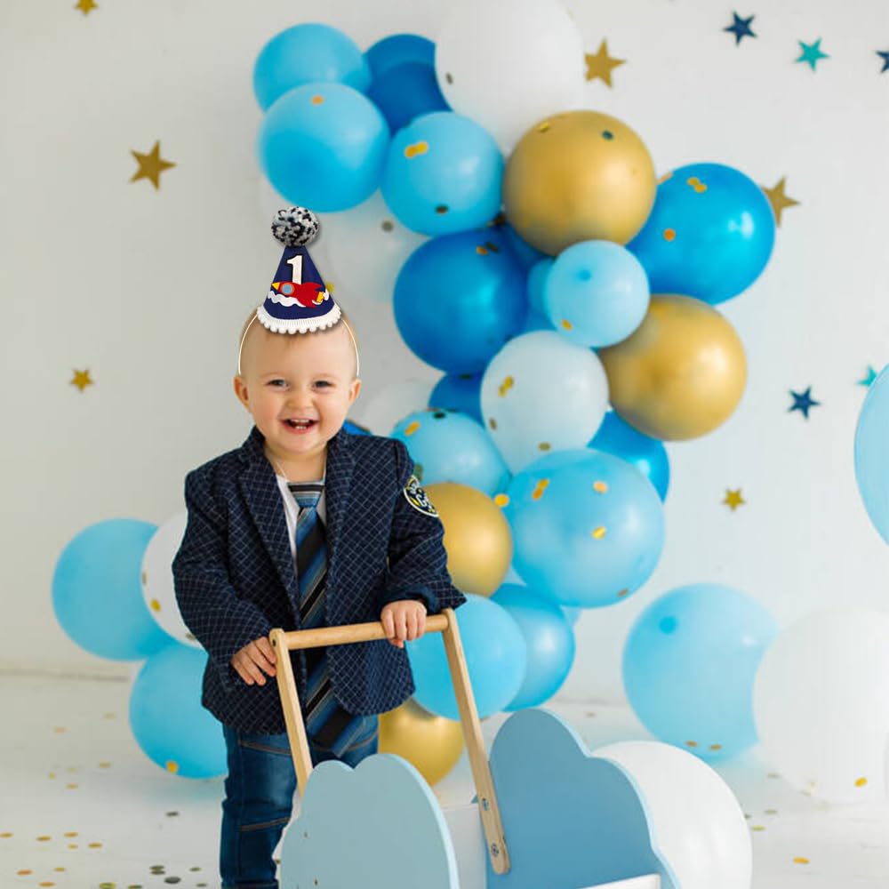 GotGala Rocket One 1st Birthday Party Hat Outer Space 1st Birthday Crown Space Galaxy Themd Baby Shower Decorations