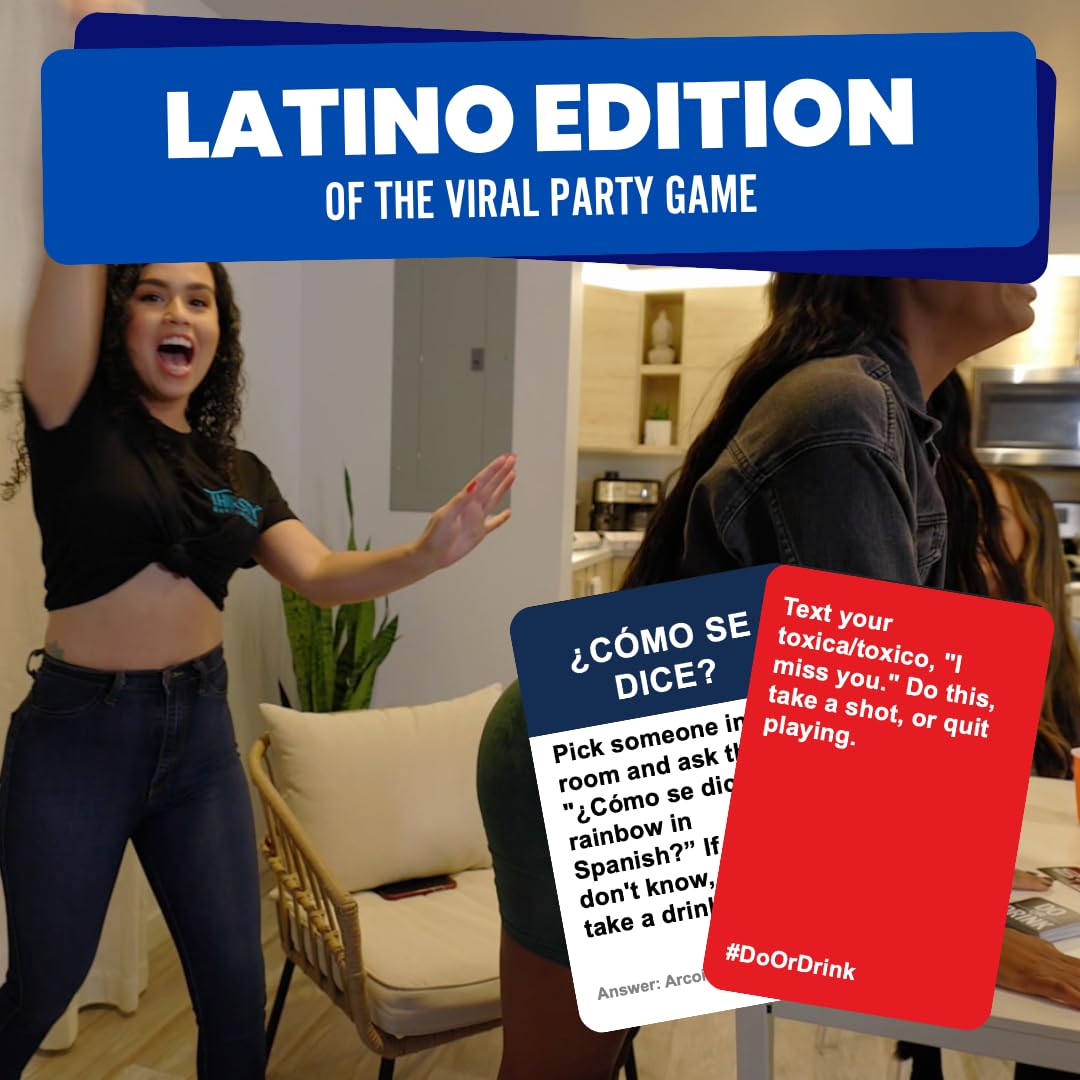 Do or Drink Latino Edition - The Adult Drinking Game for Latinos - Fun Party Games for Adults with 250 Cards - Great for Game Night, Pre Games