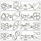 16 Pack Brain Teasers Puzzles for Kids & Adults, Brain Teasers Metal IQ Toys Puzzle Mind Game 3D Coil Cast Wire Unlock Interlock Magic Ball Puzzles