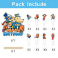 25pcs Dog Cartoon Man Cake Decorations with 1pcs Cake Topper, 24pcs Cupcake Toppers for The Dog Birthday Party Supplies