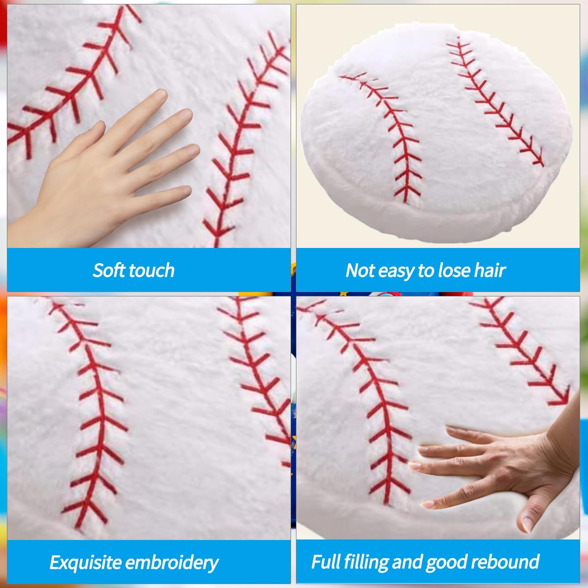 OPHRBU 18" Basketball Sports Plush Pillow Soft Throw Toy