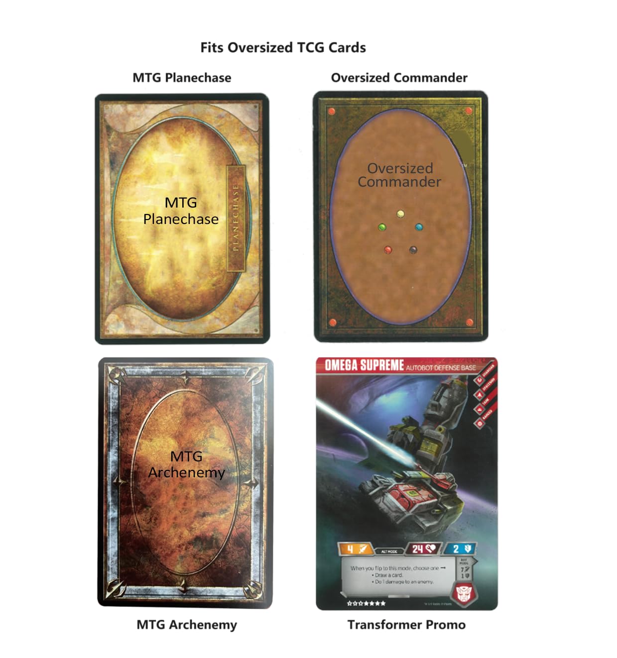 MTG Plane Chase Oversize Card Sleeves Fits Plane Chase Cards in March of The Machine & Dr. Who Commander Deck & Transformer TCG Promo Card 3.58 inch x