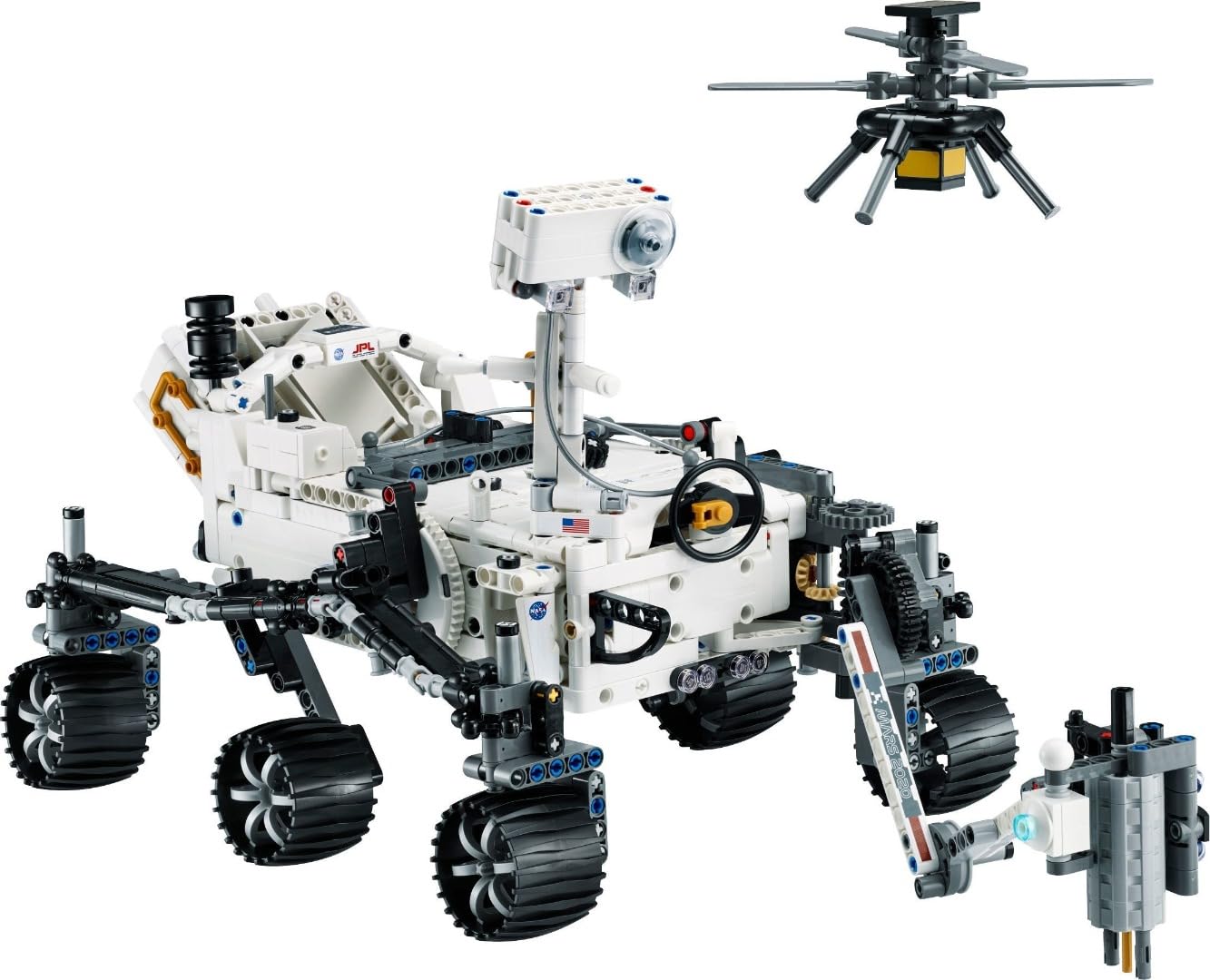 Lego Technic NASA Mars Rover Perseverance Space Model with AR Application Experience, Construction Toy Vehicle Science and Engineering, Gift for Boys