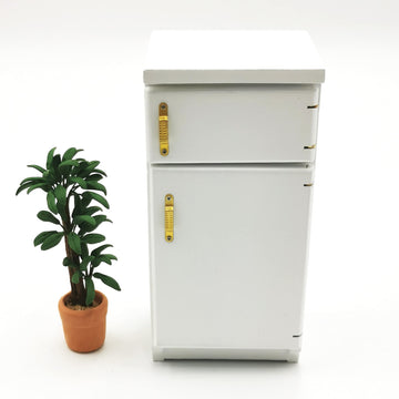 SXFSE Dollhouse Decoration Accessories,Mini Dollhouse Furniture Refrigerator Miniature Living Room Pretend Play Model