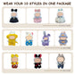 10 Pack Compatible for Labubu Clothes,17cm Doll Clothes Cute Outfits Stylish Accessories Designer Hat Dress Shirt Set Compatible for Labubu Birthday