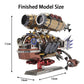 Microworld Metal Model Kits, Whale Base 3D Puzzles for Adults, DIY Challenge 3D Metal Puzzles, Brain Teaser Art Craft Gifts Toys for Teens