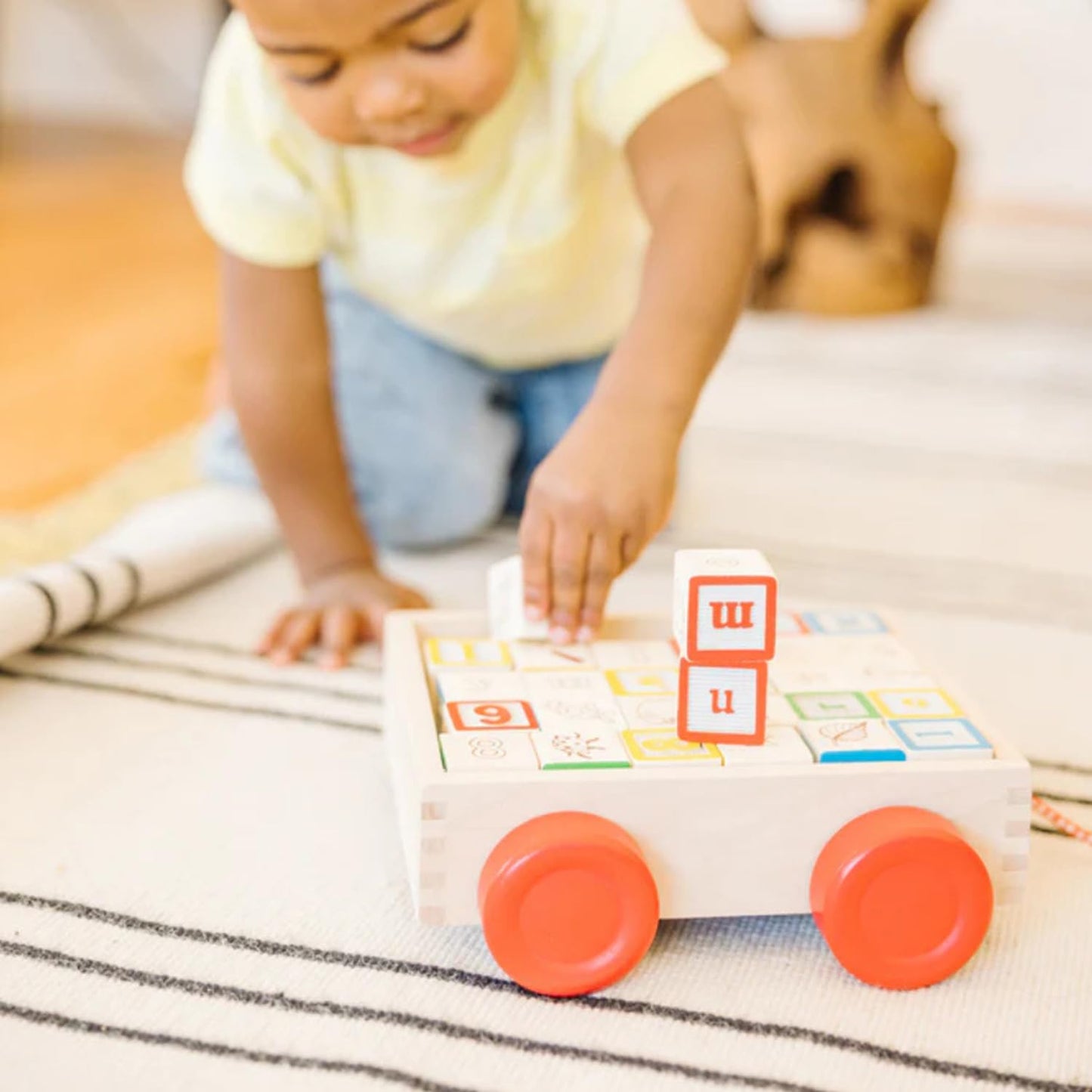 Melissa & Doug Classic ABC Block Cart , 1 Count (Pack of 1)