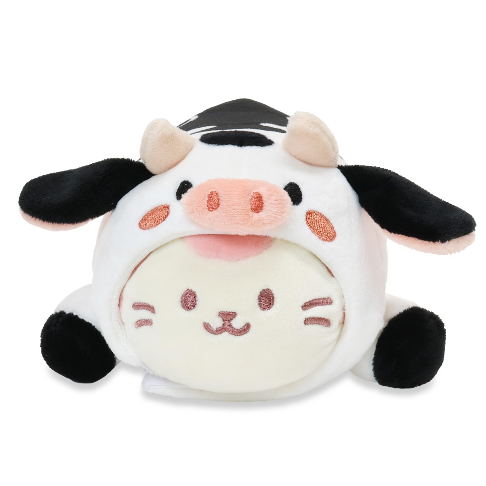 Anirollz Stuffed Animal Plush Toy - 6" Small Blanket Outfitz Doll | Soft, Squishy, Warm, Cute, Comfort, Safe | Birthday Pillow with Kawaii Pink Kitty