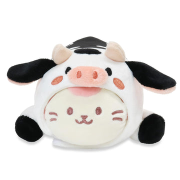 Anirollz Stuffed Animal Plush Toy - 6" Small Blanket Outfitz Doll | Soft, Squishy, Warm, Cute, Comfort, Safe | Birthday Pillow with Kawaii Pink Kitty