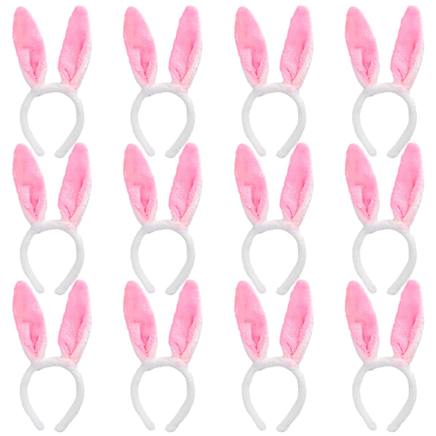 Max Fun 12PCS Easter Bunny Ears Headbands Accessory for Kids Party Favors
