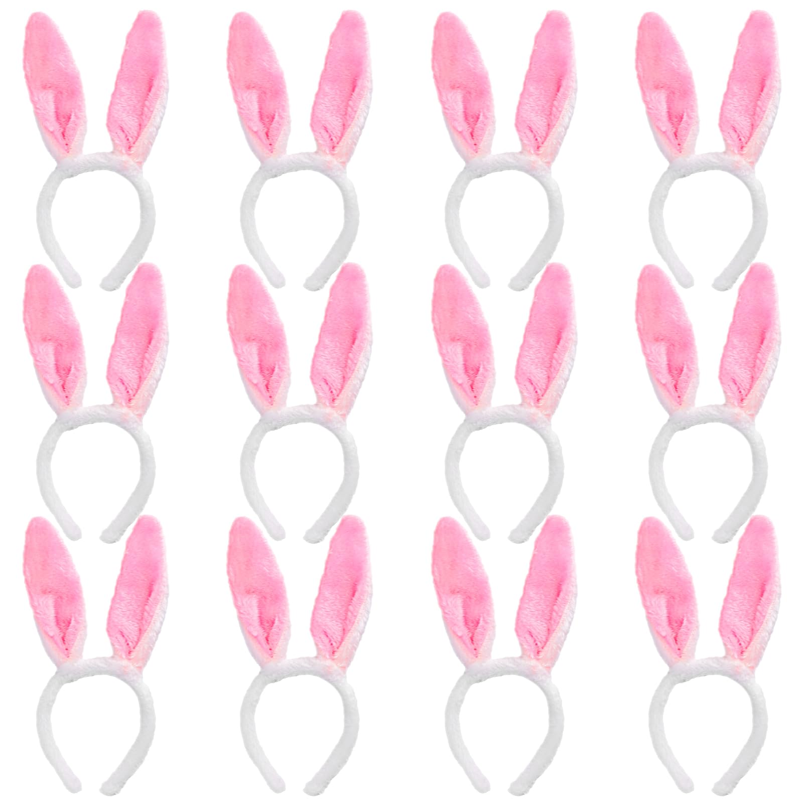 Max Fun 12PCS Easter Bunny Ears Headbands Accessory for Kids Party Favors