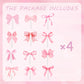 24PCS Coquette Bow Cupcake Toppers, Pink Bow Coquette Birthday Cake Decorations for Bachelorette Bridal Engagement Wedding Girl Baby Shower Bow Theme