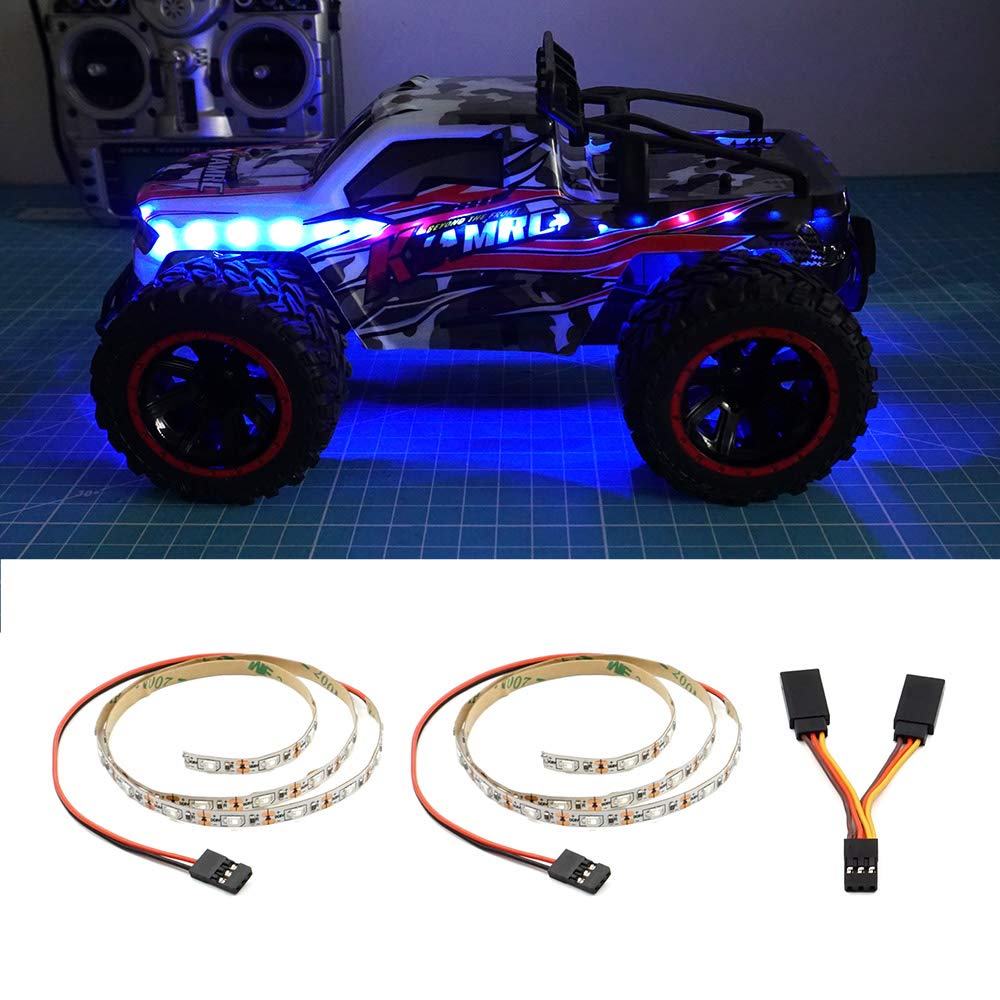 elechawk LED Light Strip for RC Fixed Wing Airplane Flying Wing Plane AR Wing Drone Model Car Truck (Blue)