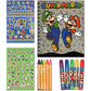 Nintendo Store Super Mario Sketchbook Set for Kids, Toddlers ~ 3 Pc Bundle with Mario Coloring Journal, Stickers, and More (Mario Drawing Pad Activity