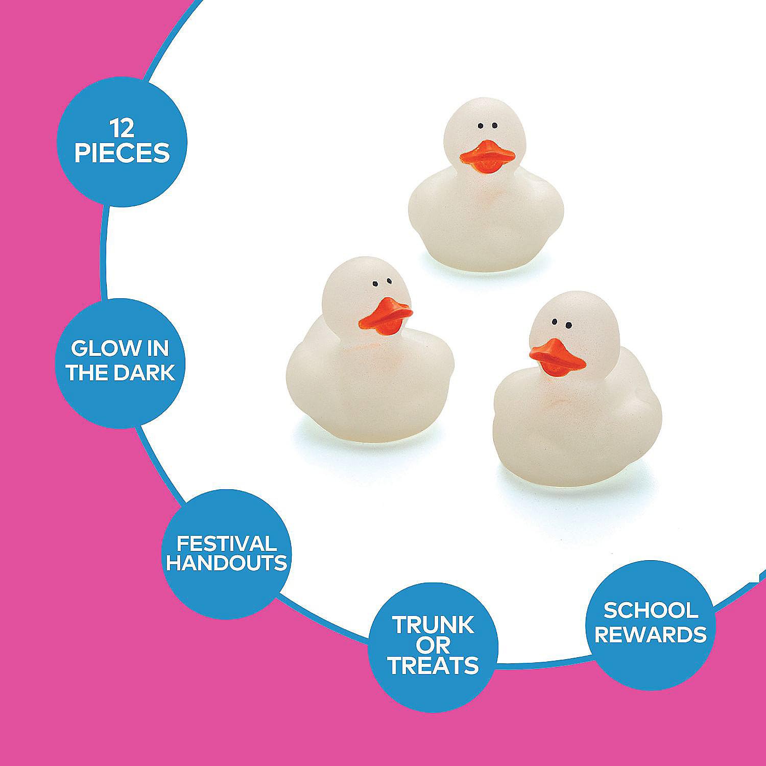 Fun Express Glow-in-the-Dark Rubber Ducks VBS 2026-12 Pc