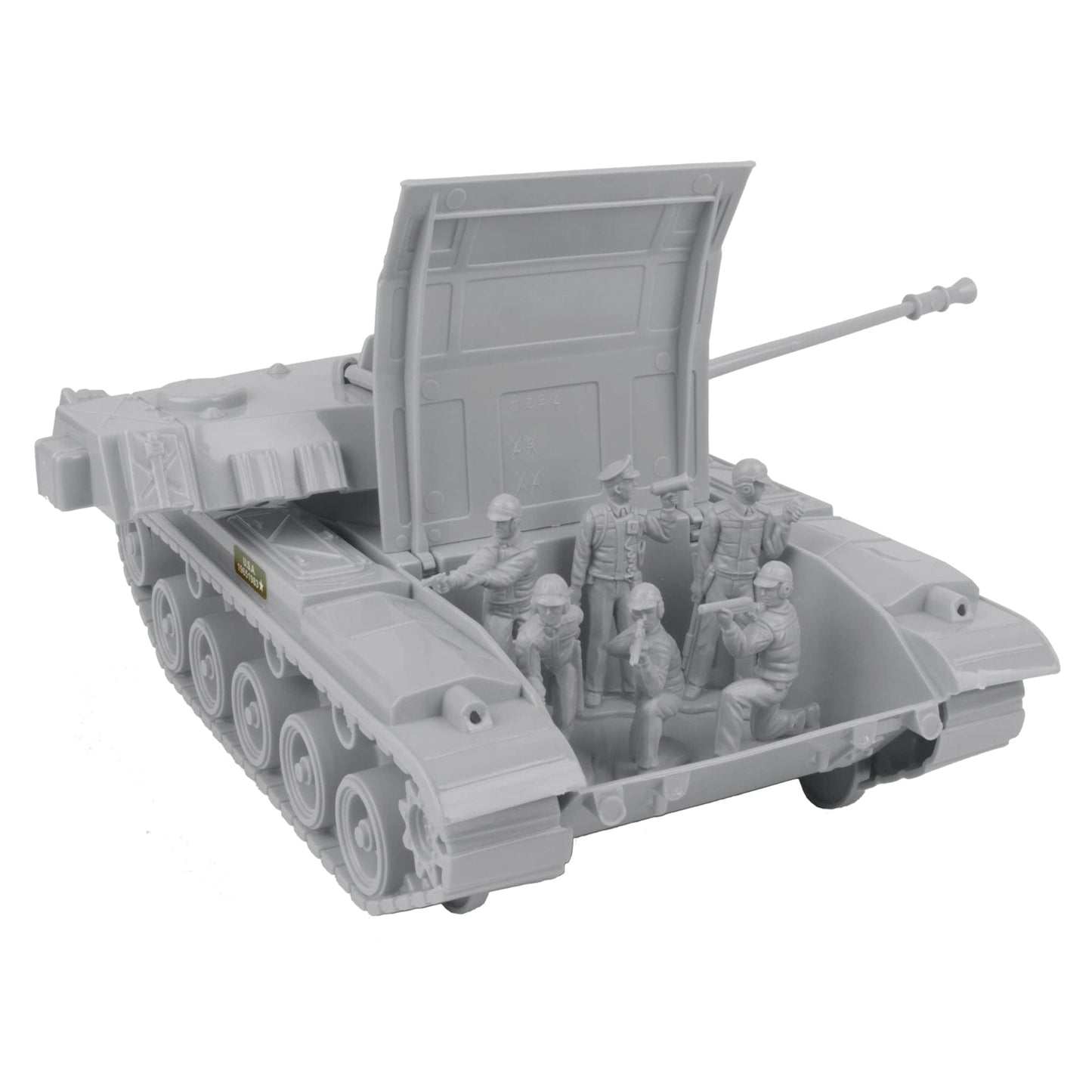 Tim Mee Toy Walker Bulldog Tank Playset- Gray 13pc - Made in USA