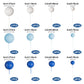 30 PCS Balls Cake Topper DIY Cake Insert Toppers Ball Cake Picks Cupcake Topper for Birthday Party Baby Shower Wedding Cake Decoration(Blue White Dark
