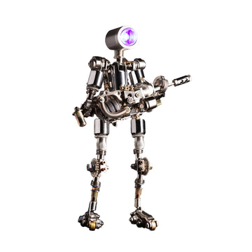 Mostarle Terminator M 3D Metal Puzzle, Arcynix DIY Mechanical Robot Model Kit, Sci-Fi Design LED Light Feature Unique Gift for Adults & Teenager