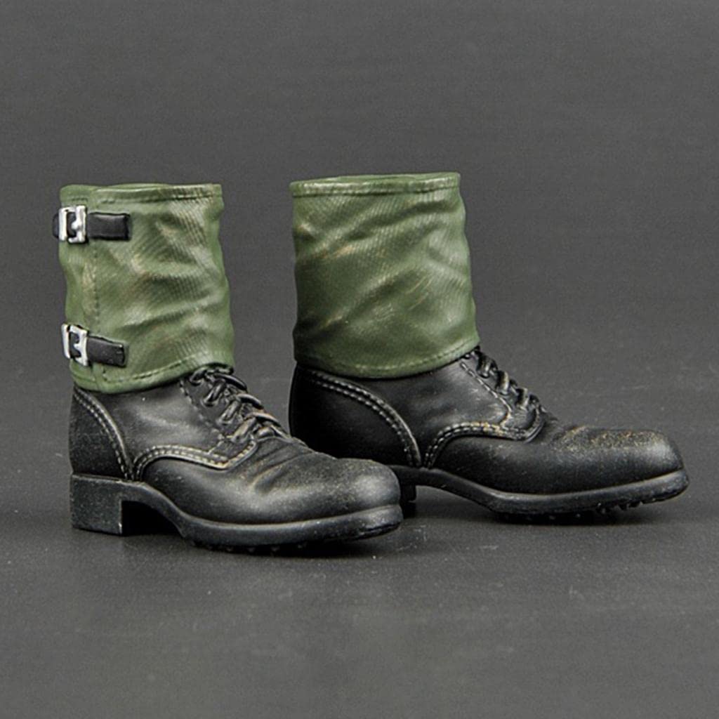 DYNWAVE 1/6 Mans Shoes German Soldier Boot for 12'' Figure Male Doll Accessory