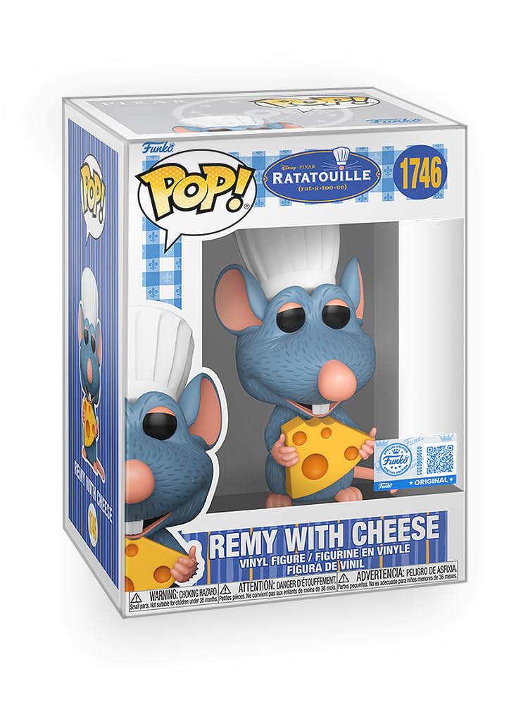 Epic Collectibles Pop Animation: Ratatouille - Remy with Cheese Exclusive Vinyl Figure Bundled with Box Protector Compatible for Funko