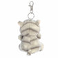 Aurora® Adorable Palm Pals™ Silver Kitty™ Clip-On- Fun Collectible Plush for Kids and Adult Collectors - Perfect for Backpacks and Birthday Gifts