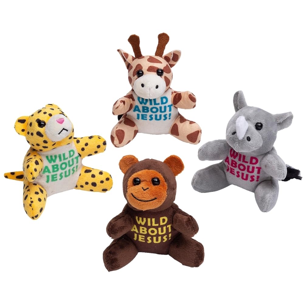 Fun Express Wild About Jesus Safari Animals, 12 Pack