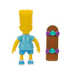 JAKKS Pacific The Simpsons 5" Scale Action Figure Bart with Blue Shirt and Skateboard Accessory Collectible Figure from Wave #4 Officially Licensed by
