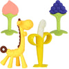 Haili XMGQ Baby Teething Toys 3-6 Months, Baby Chew Teether Toys BPA Free, Babies Teething Relief for Infants, Banana Toothbrush, Fruit Shape Giraffe
