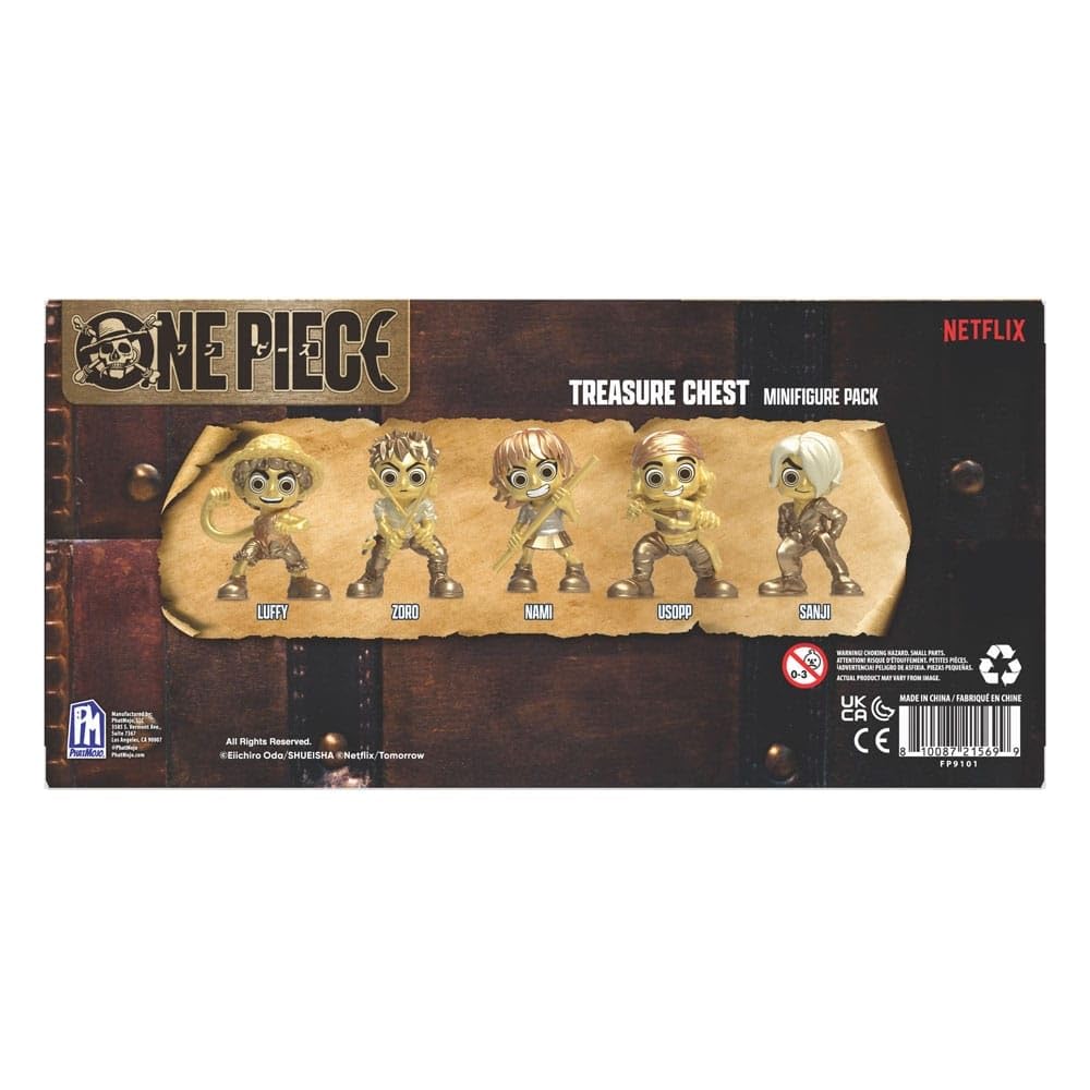 PhatMojo ONE PIECE - Treasure Chest Gold Minifigure 5-Pack (2.5" Tall, Series 1)