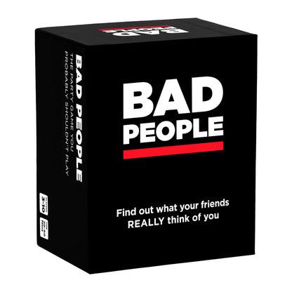 BAD PEOPLE Party Game - Hilarious Adult Card Game for Friends & Game Night | Funny Conversation & Icebreaker Board Game for Parties, Pregames, Social