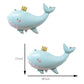 2PCS Cute Whale Shape Giant Foil Balloon Blue Whale Balloons For Ocean Animal Under The Sea Party Decoration
