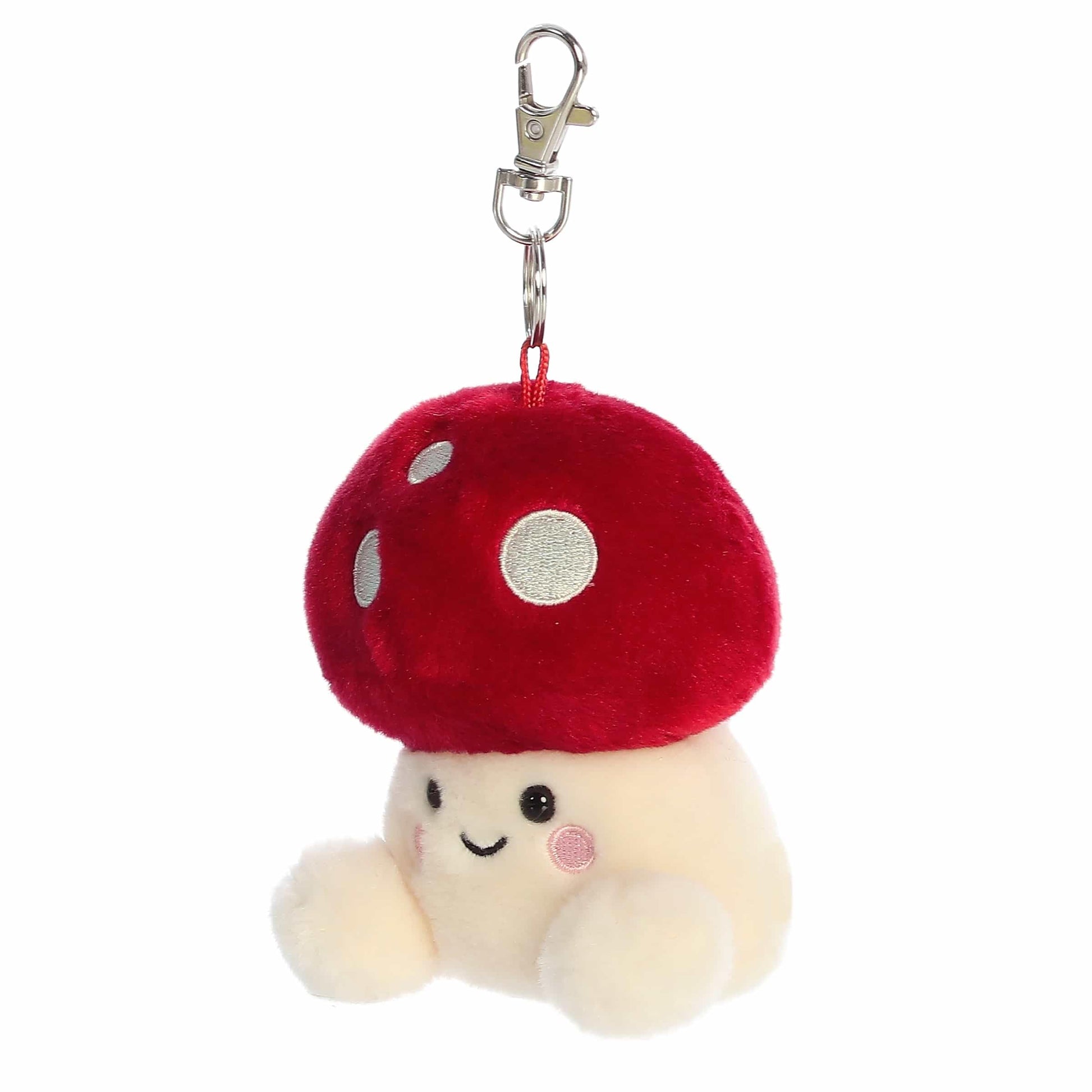 Aurora® Adorable Palm Pals™ Amanita Mushroom™ Clip-On- Fun Collectible Plush for Kids and Adult Collectors - Perfect for Backpacks and Birthday Gifts