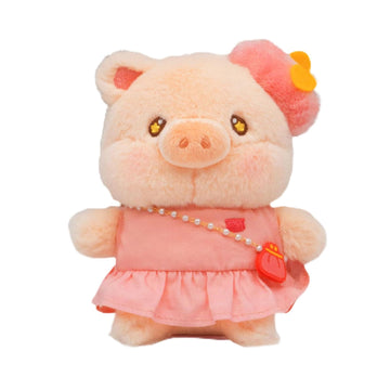 TOYZERO + LuLu the Piggy - Elegant Lu Plush Keychain Stuffed Animal Keychain Cute Plushie Kawaii Pig Figure Toy Plush Bag Charm for Backpacks, Holiday