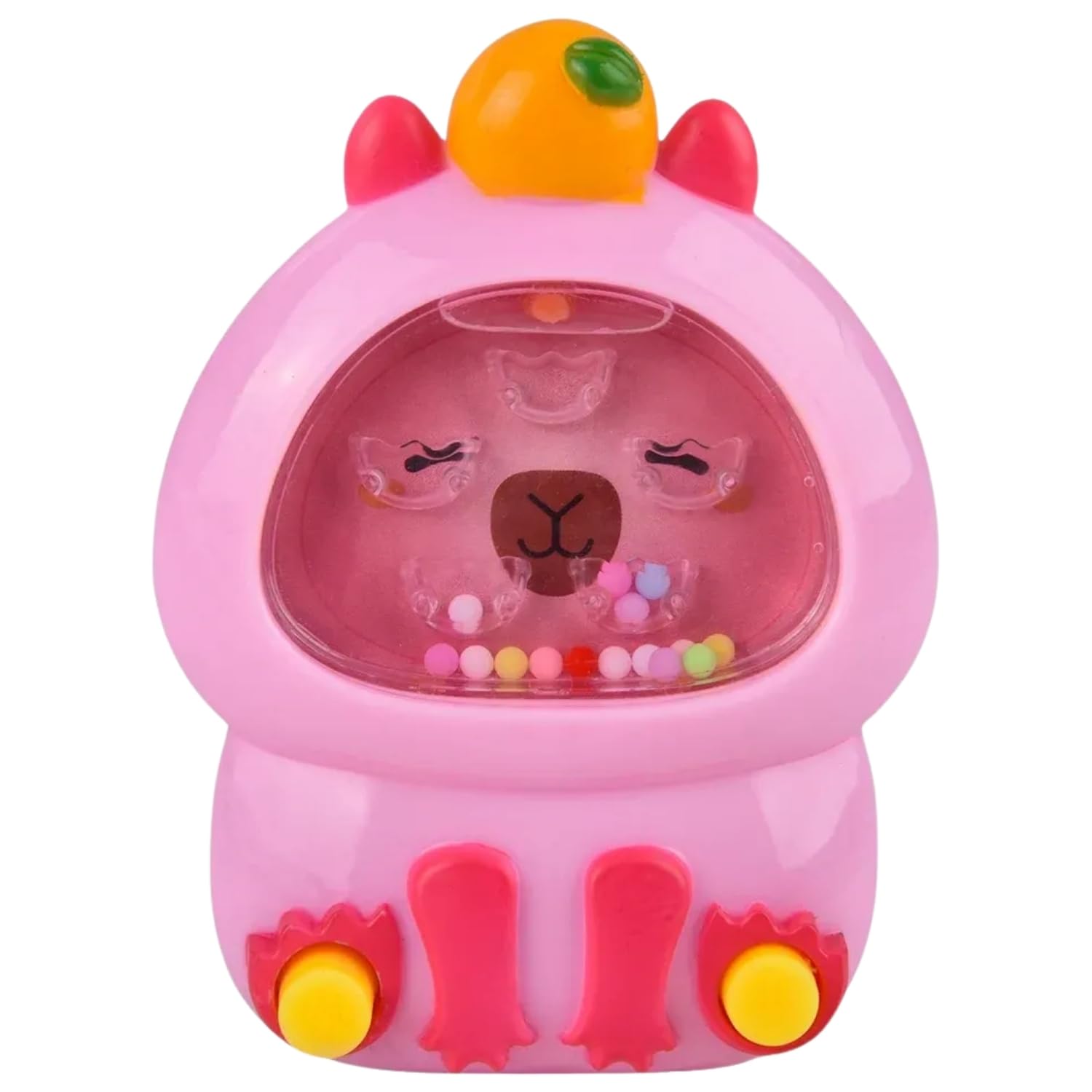 5 Inch Capybara Water Ring Game, Handheld Puzzle Toy, Assorted Colors, 12 Count Display